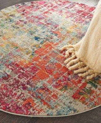 Celestial CES13 5'3"x5'3" Round Area Rug