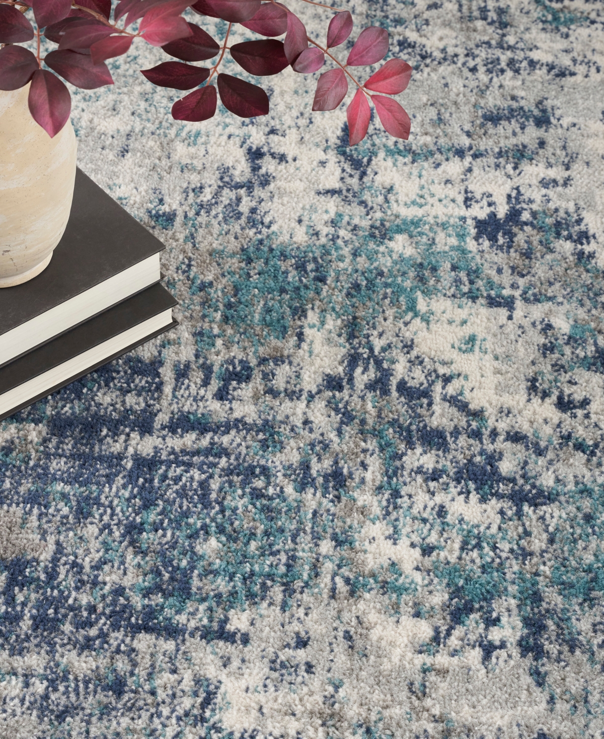 Nourison Home Passion Psn36 8'x10' Area Rug In Ivory,teal