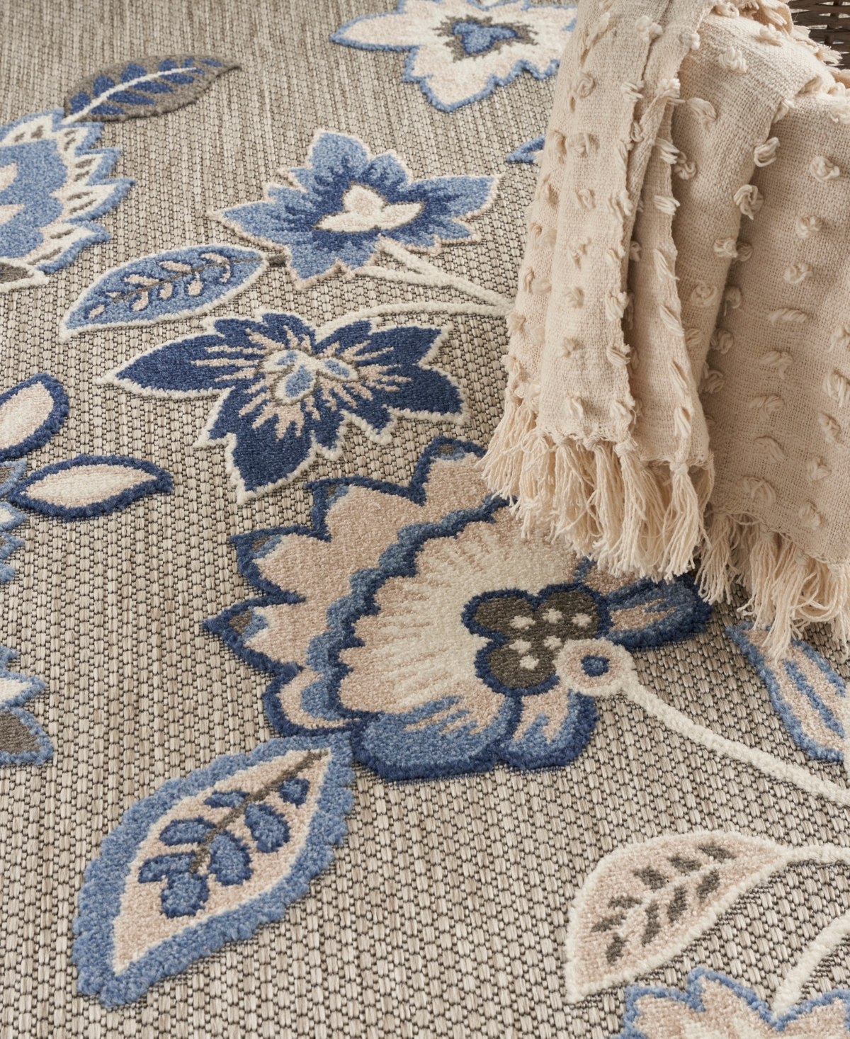 Nourison Home Aloha Alh31 5'3"x7'5" Area Rug In Blue,gray
