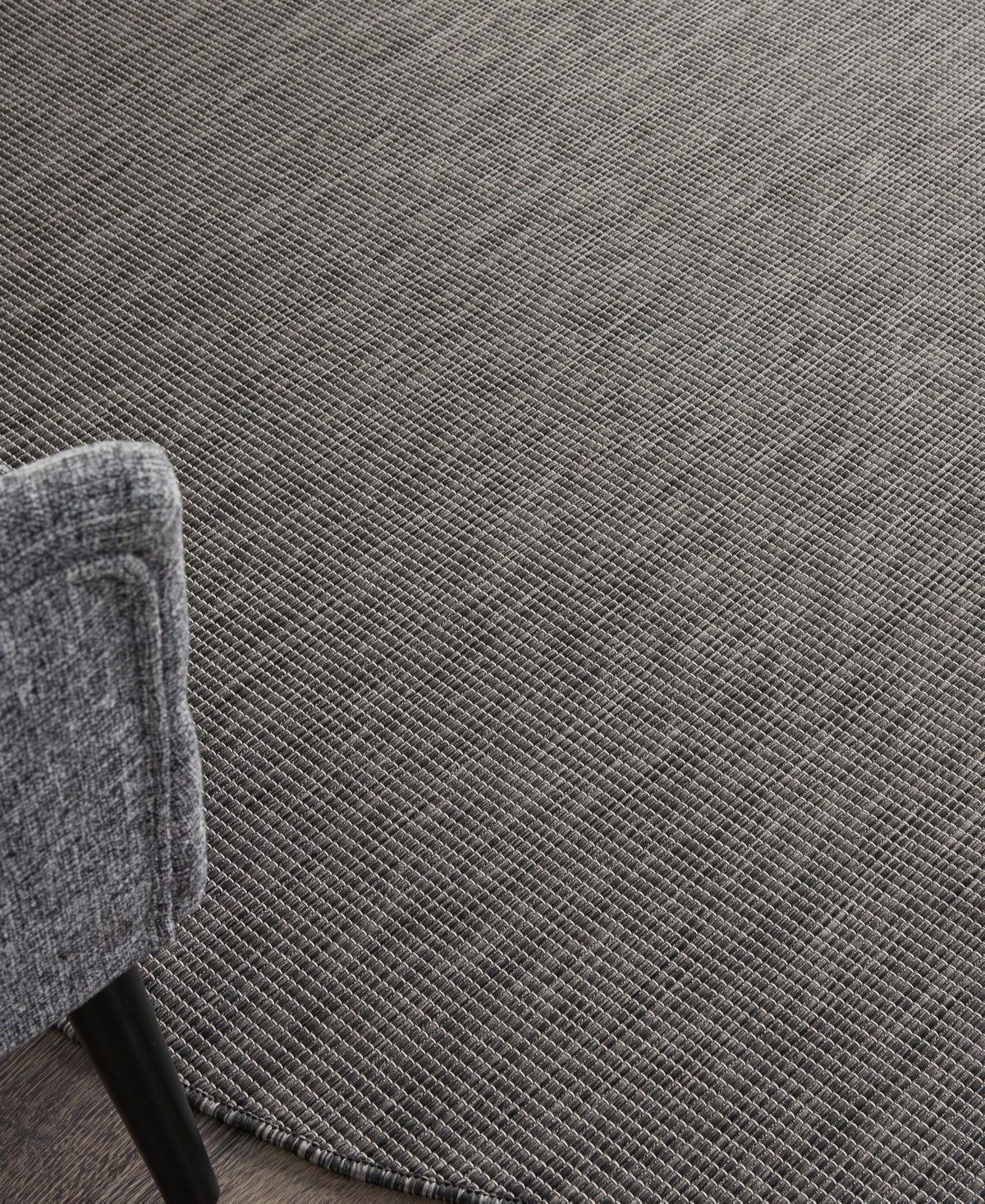 Nourison Home Positano Pos01 6'x6' Round Area Rug In Charcoal