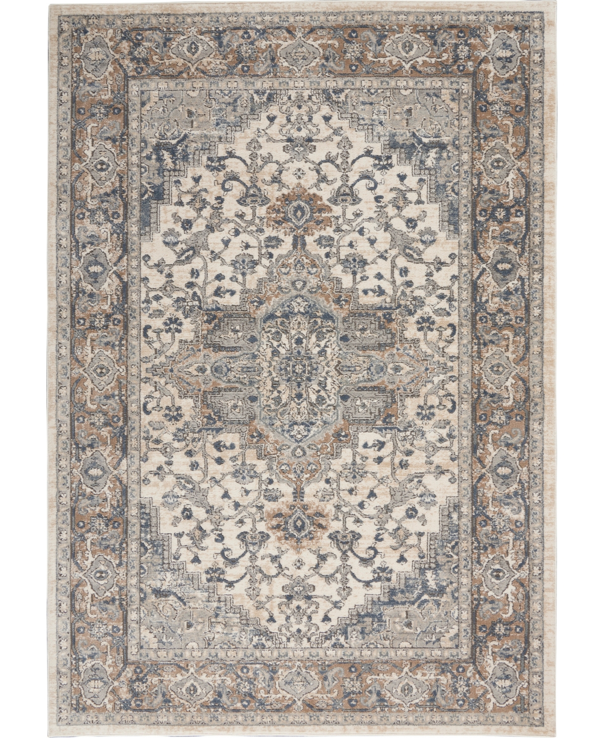 Nourison Home Quarry Qua05 6'x9' Area Rug In Ivory,gray