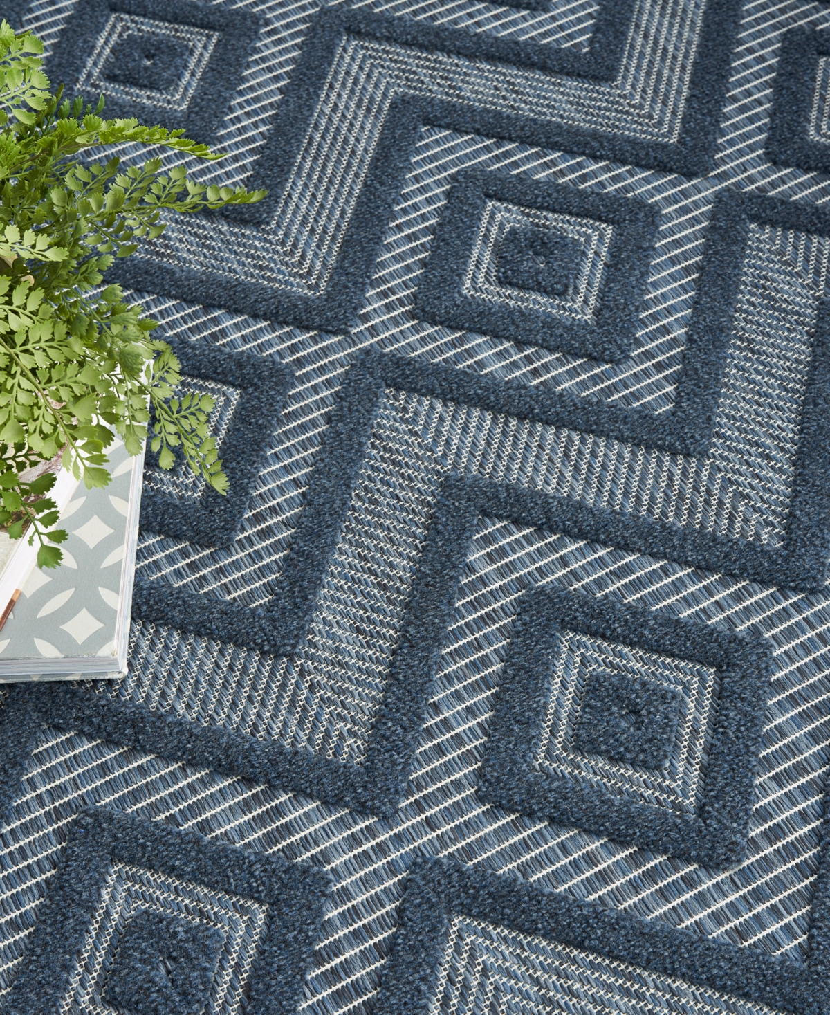 Nourison Home Versatile Nrv01 8'x10' Area Rug In Navy,blue