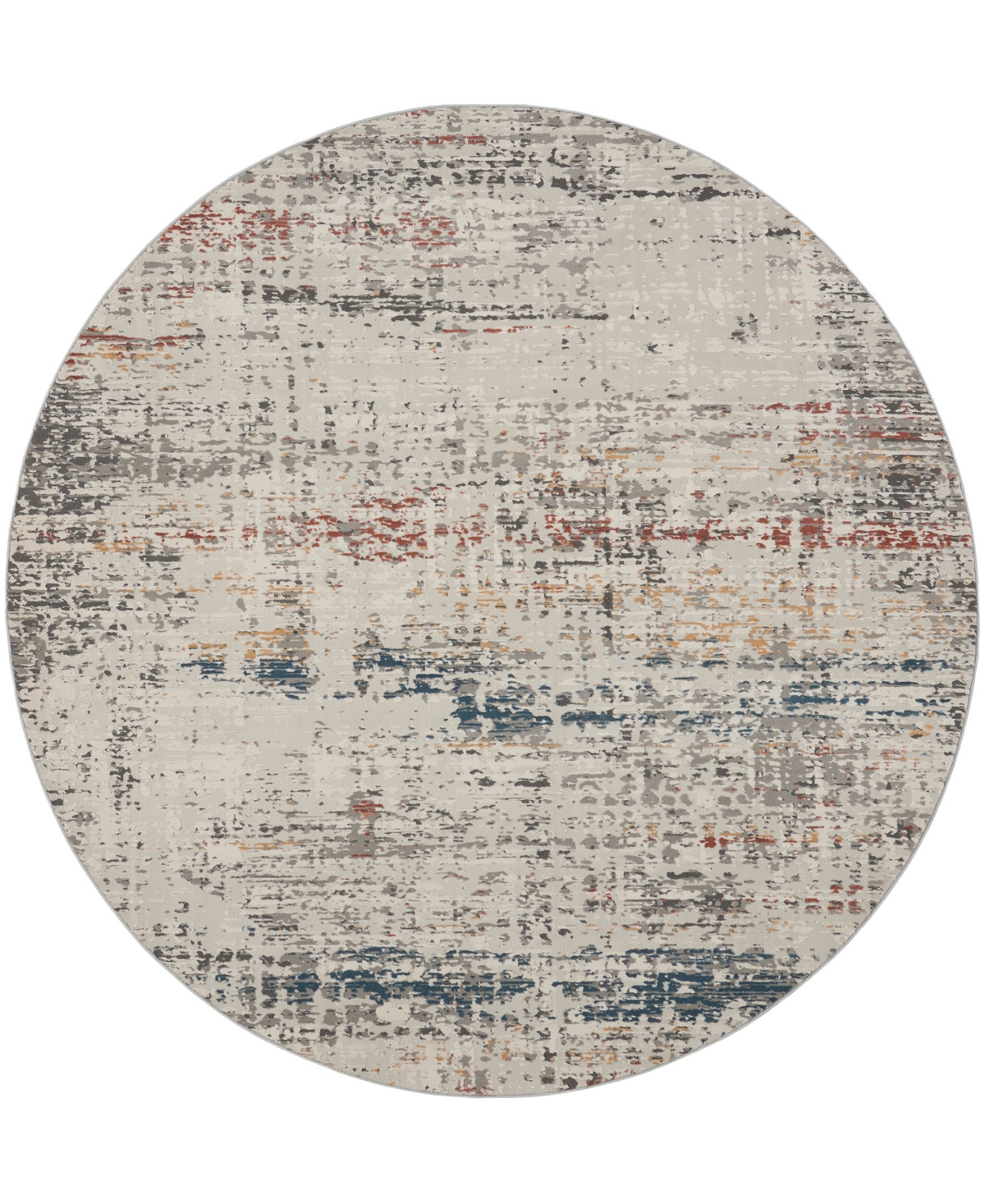 Nourison Home Rustic Textures Rus14 7'10"x7'10" Round Area Rug In Multi