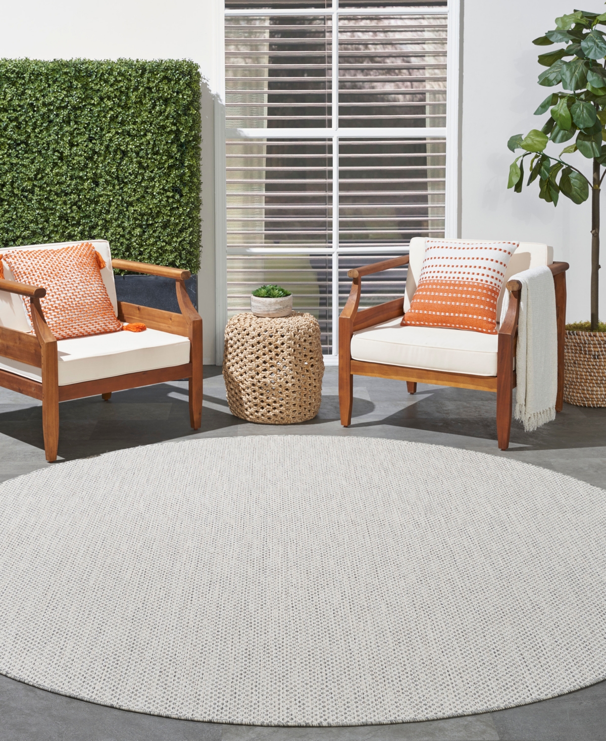 Nourison Home Courtyard COU01 8'x8' Round Area Rug