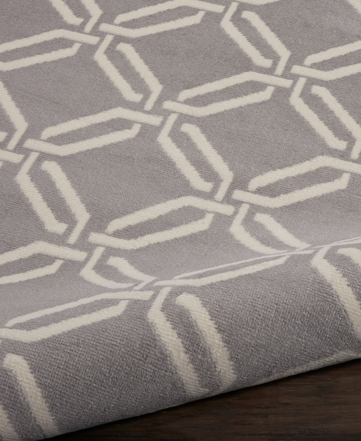 Nourison Home Jubilant Jub17 5'3"x5'3" Round Area Rug In Gray