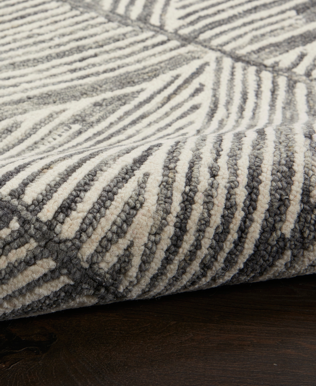 Nourison Home Colorado Clr01 3'9"x5'9" Area Rug In Gray,white