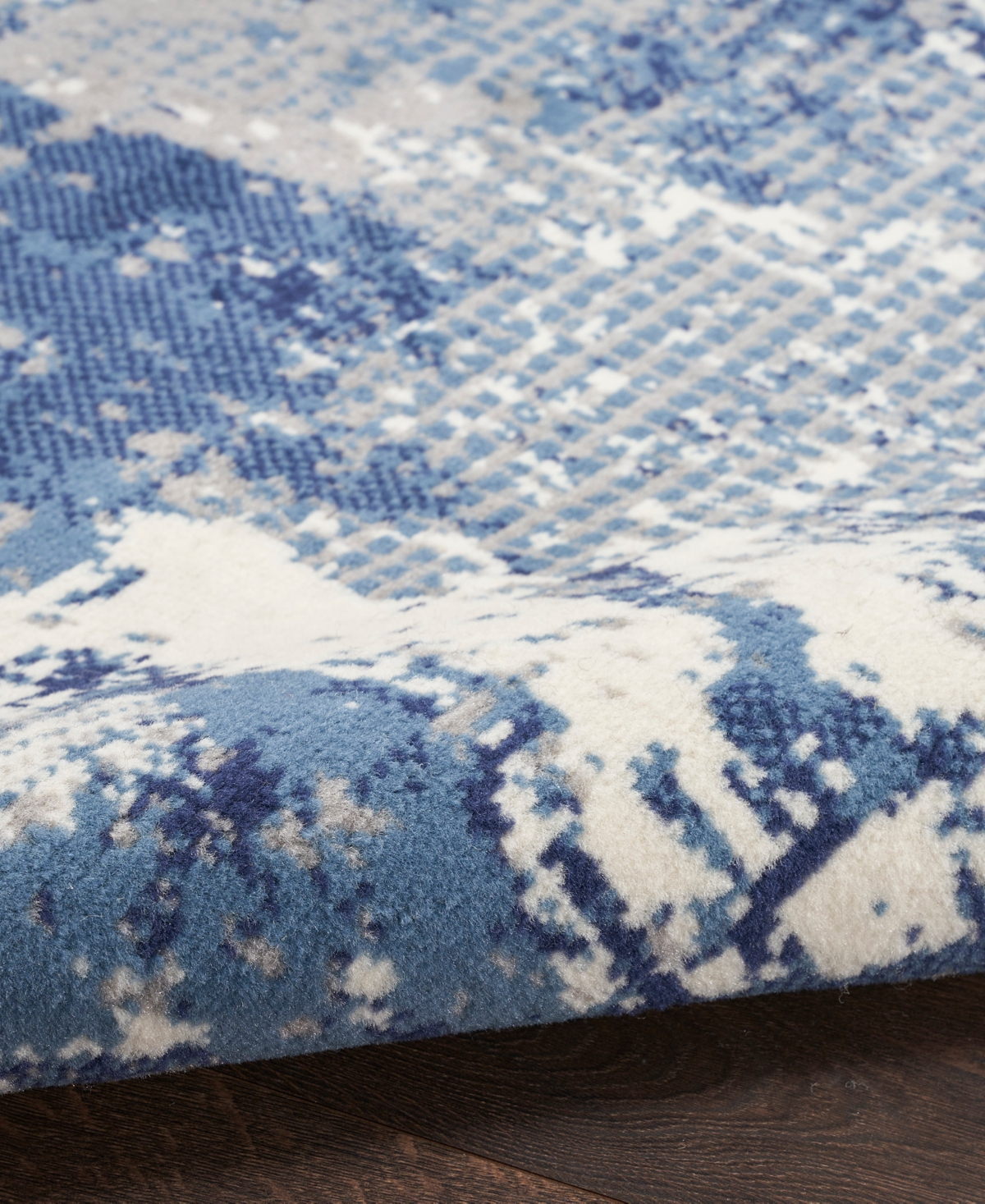 Nourison Home Grafix Grf38 7'10"x9'10" Area Rug In Navy,blue