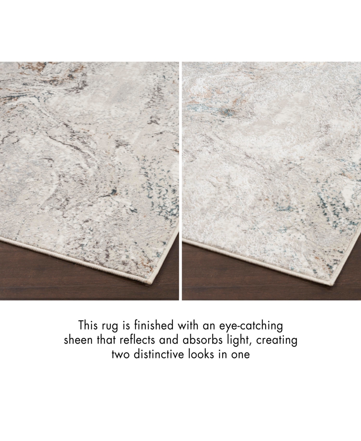 Nourison Home Glitz Glz20 5'3"x7'3" Area Rug In Gray,multi