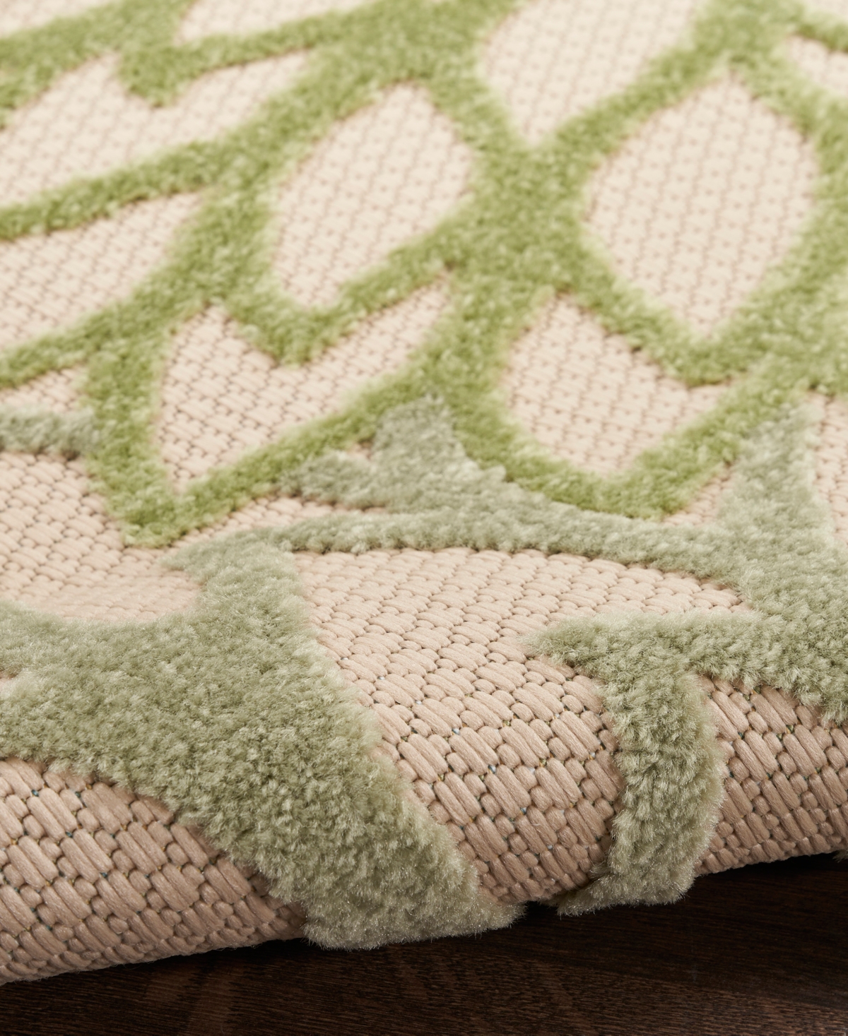 Nourison Home Aloha Alh05 5'3"x7'5" Area Rug In Ivory,moss