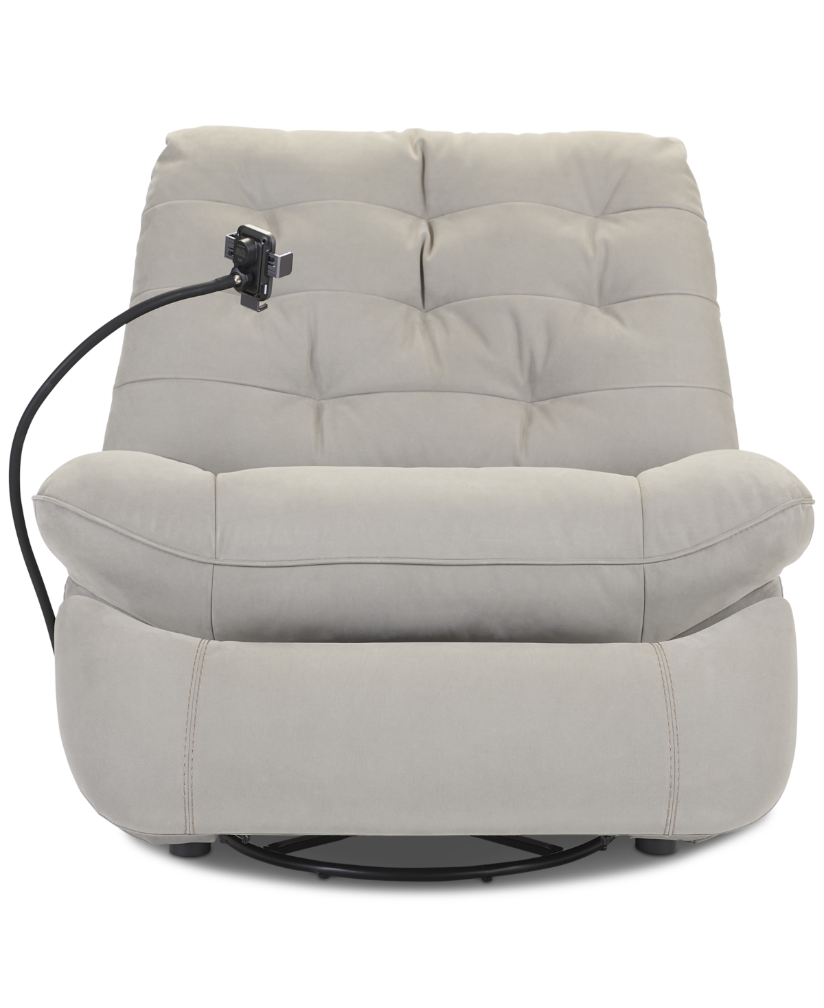 Macy's Bovell Fabric Power Swivel Glide Recliner, Created For  In Light Grey