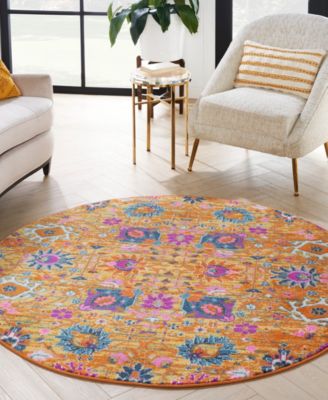 Passion PSN01 5'x5' Round Area Rug
