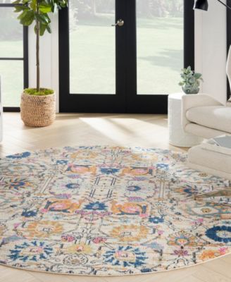 Passion PSN01 8'x8' Round Area Rug