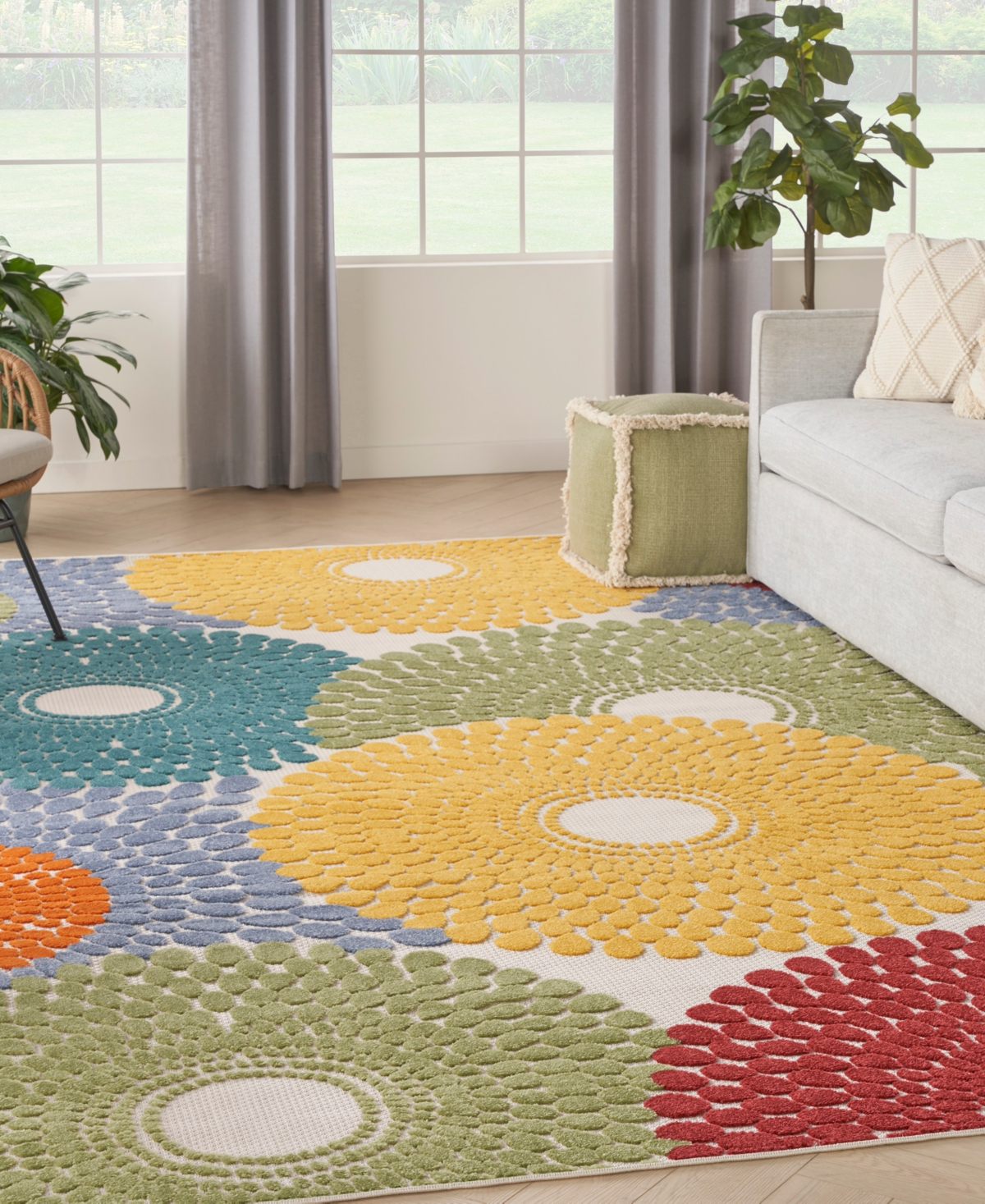 Nourison Home Aloha Alh29 7'10"x10'6" Area Rug In Multi