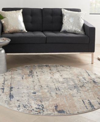 Quarry QUA01 5'3"x5'3" Round Area Rug