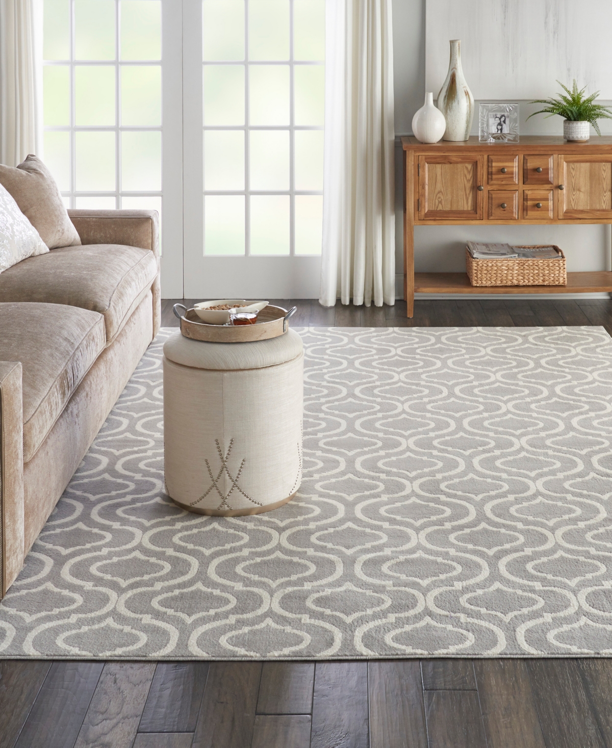 Nourison Home Jubilant Jub19 7'x10' Area Rug In Gray