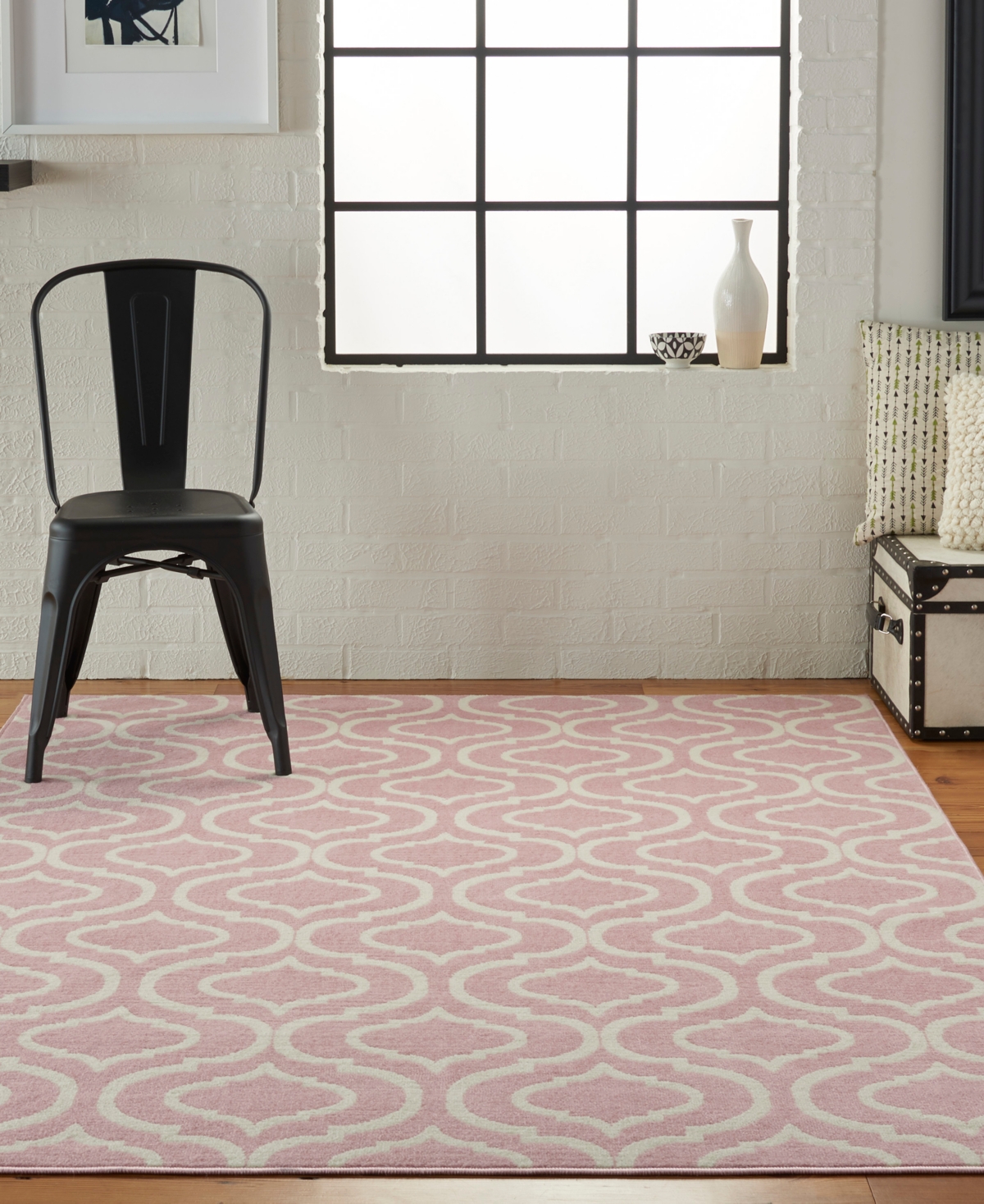 Nourison Home Jubilant Jub19 6'x9' Area Rug In Pink