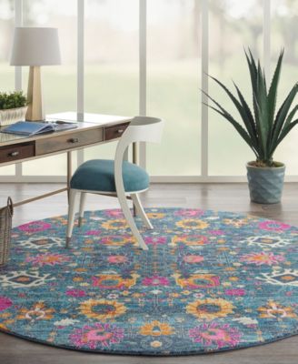 Passion PSN01 8'x8' Round Area Rug