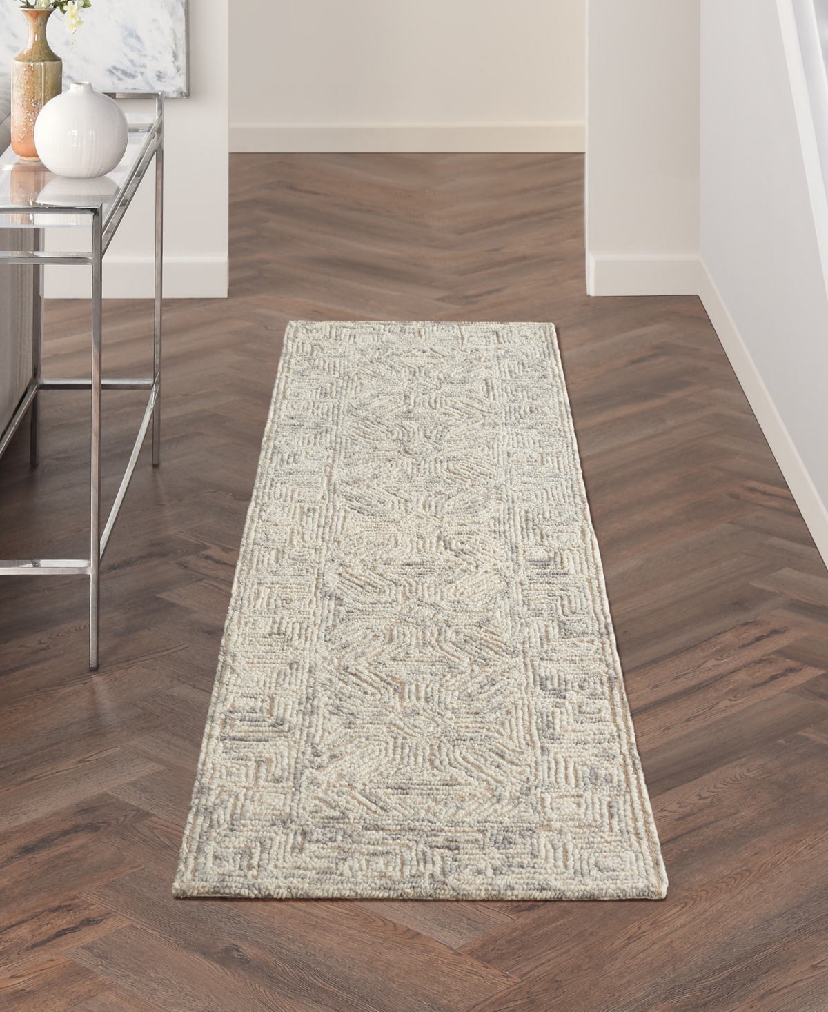 Nourison Home Colorado Clr05 2'3"x7'6" Runner Area Rug In Beige,gray