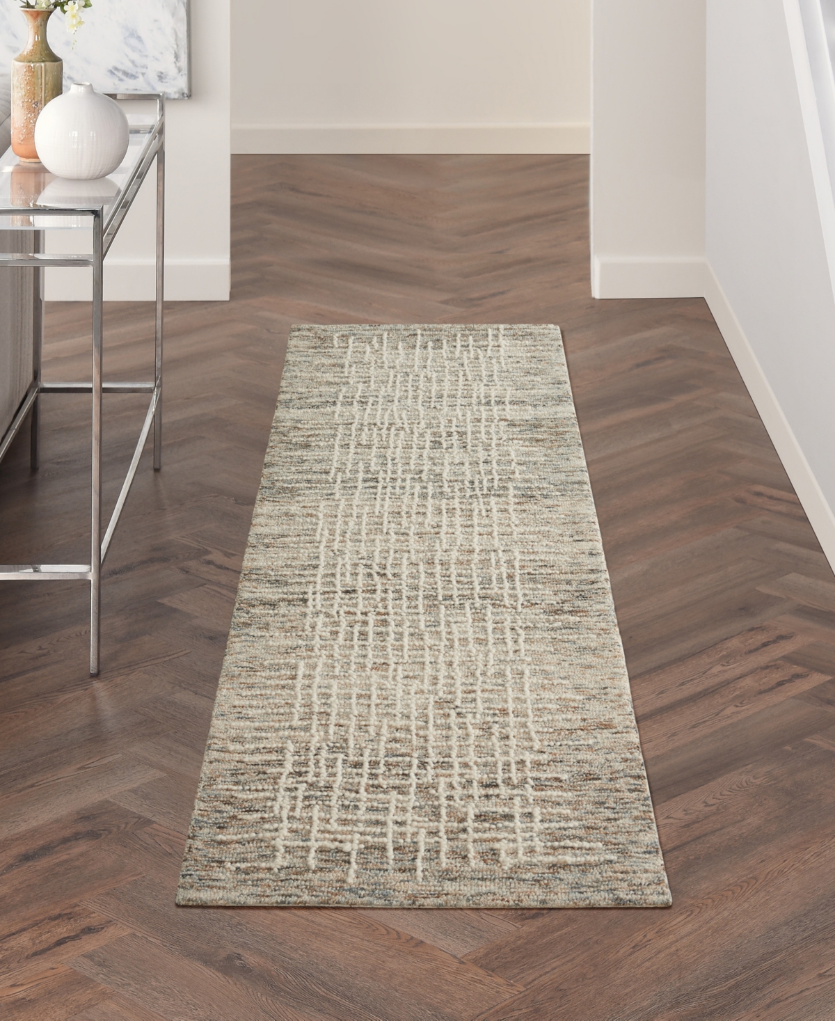 Nourison Home Colorado Clr03 2'3"x7'6" Runner Area Rug In Ivory