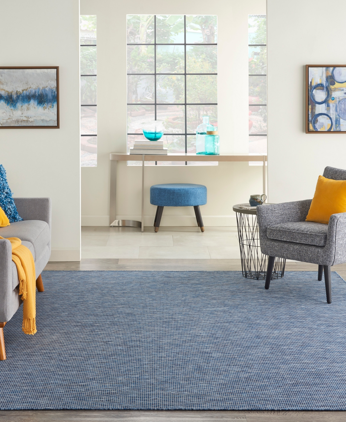 Nourison Home Positano Pos01 8'x10' Area Rug In Blue