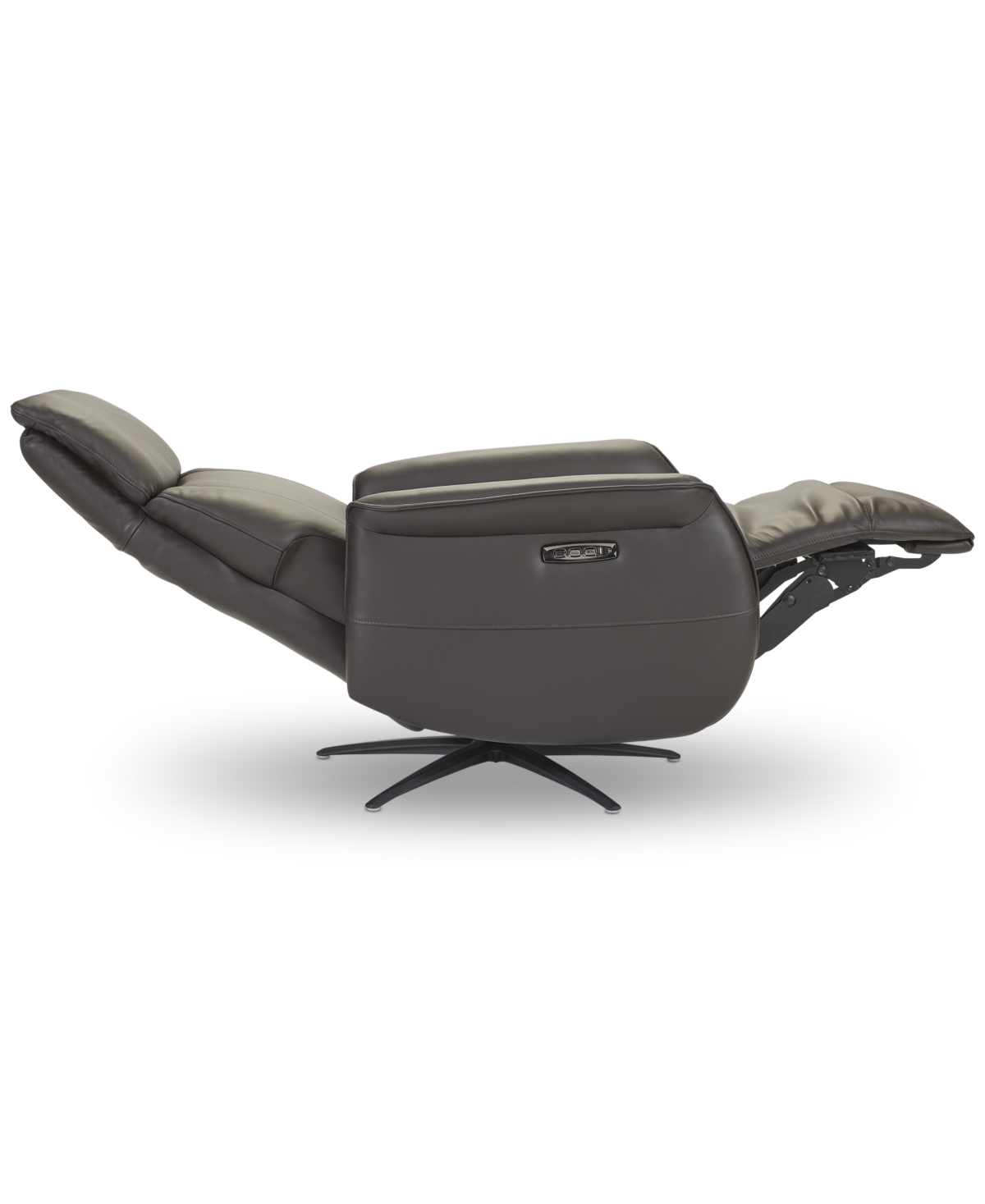 Macy's Lennix Leather Tv Recliner With Massage, Created For  In Dark Chocolate