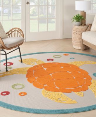Aloha ALH27 5'3"x5'3" Round Area Rug