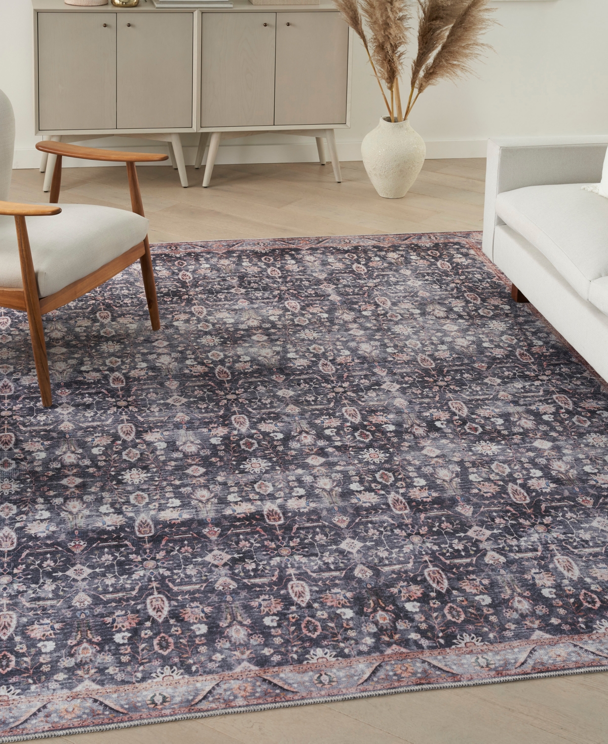 Nourison Home Grand Washables Grw06 7'10"x9'10" Area Rug In Navy,ivory