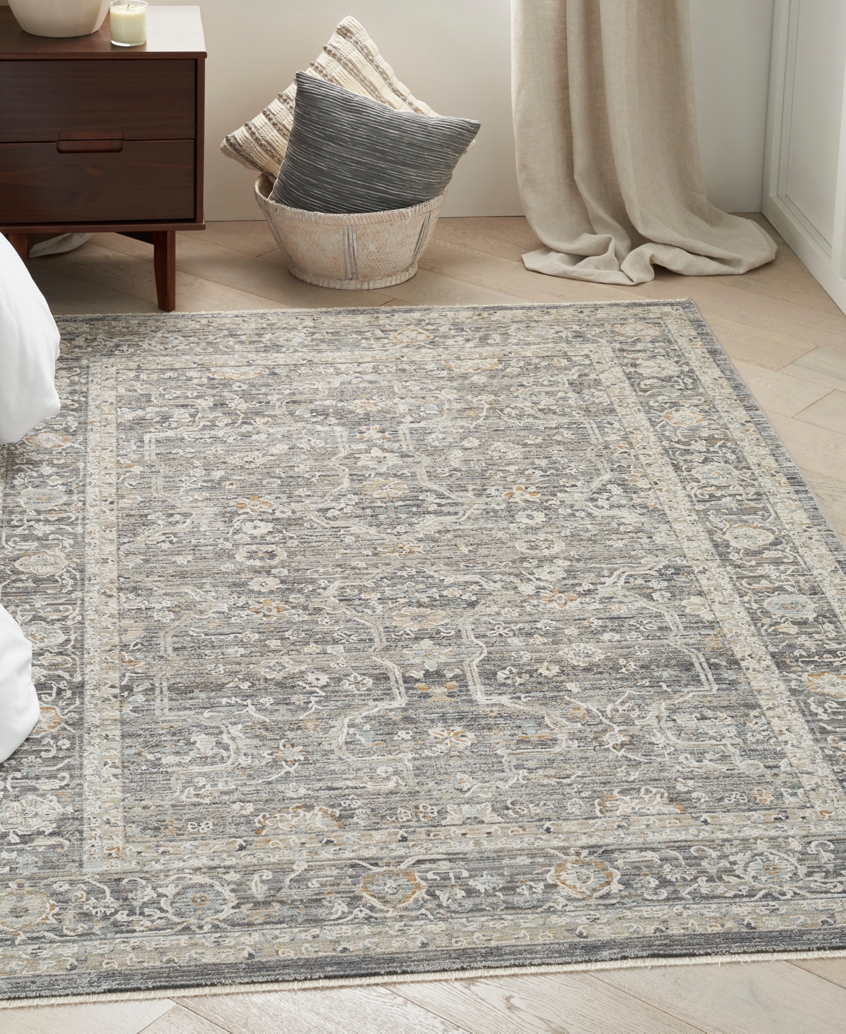 Nourison Home Lynx Lnx03 5'3"x7'10" Area Rug In Slate