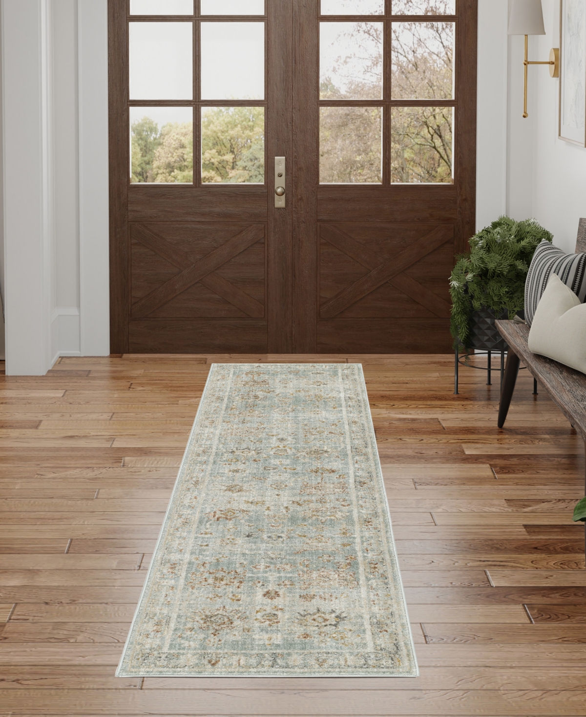 Nourison Home Oases Oae02 2'3"x8' Runner Area Rug In Mist
