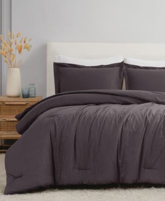 Brookyln Loom 100% Linen Cover 3-Pc. Comforter Set, Full/Queen