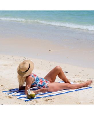 Cabo Cabana Beach Towel (4-Pack, 30x70 in.), Soft Ringspun Cotton, Alternating Stripe Colors, Oversized Cabana Pool Towel