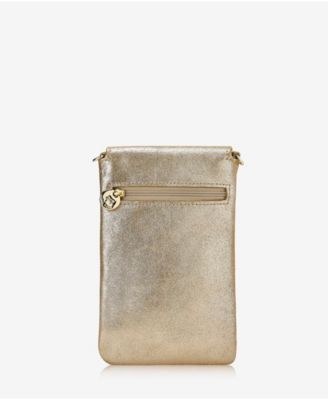 Emmie Metallic Leather Phone Crossbody Bag