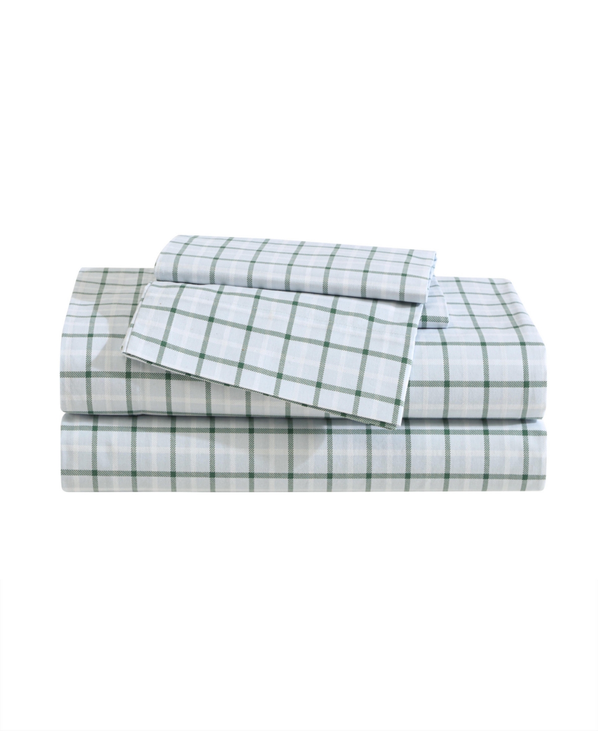 Eddie Bauer Printed 100% Cotton Percale 4-pc. Sheet Set, Full In Classic Tattersall Plaid