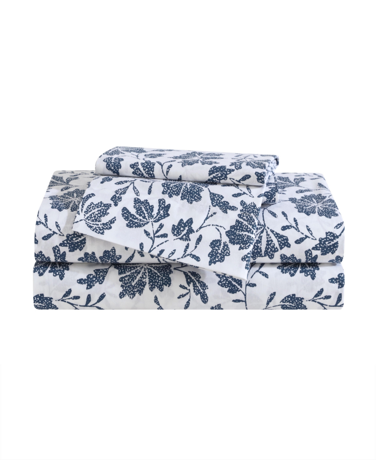 Eddie Bauer 200 Thread Count Woodblock Floral Cotton Percale Sheet Set In Woodblock Floral