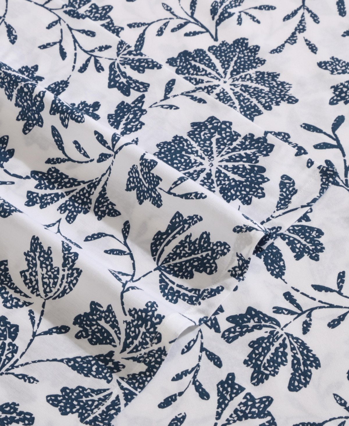 Eddie Bauer 200 Thread Count Woodblock Floral Cotton Percale Sheet Set In Woodblock Floral