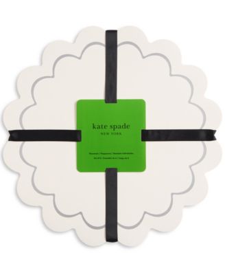 Scallop Edge 15" Round Reversible Placemats, Set of 6