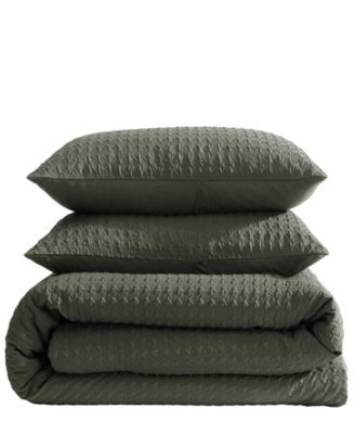 Houndstooth Embossed 2-Pc. Duvet Cover Set, Twin