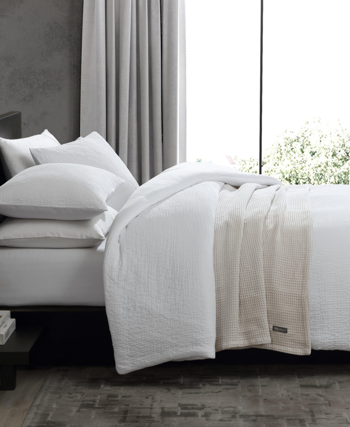 VERA WANG PUCKERED TEXTURE 3-PC. COMFORTER SET, QUEEN 