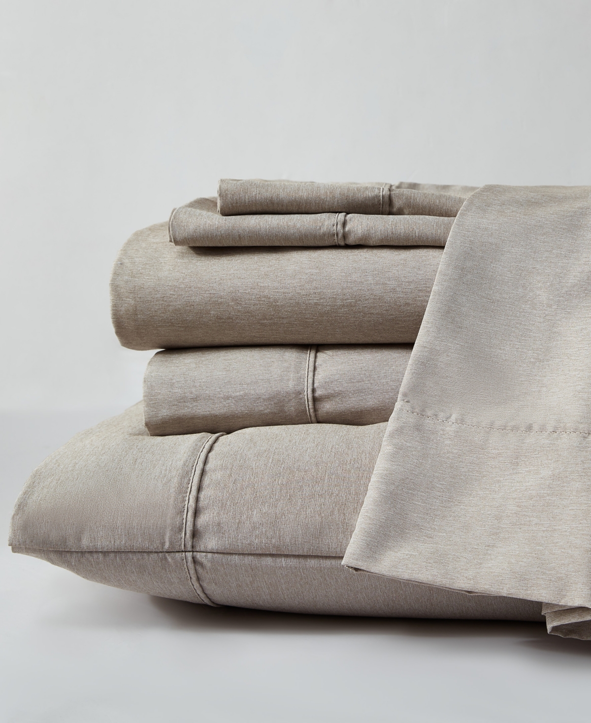 Kenneth Cole New York Solid Cationic Brushed Microfiber 3 Piece Sheet Set,