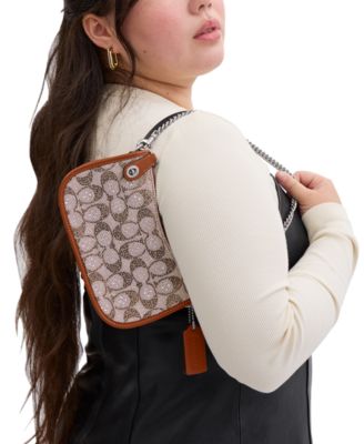 Swinger Signature Jacquard Shoulder Bag