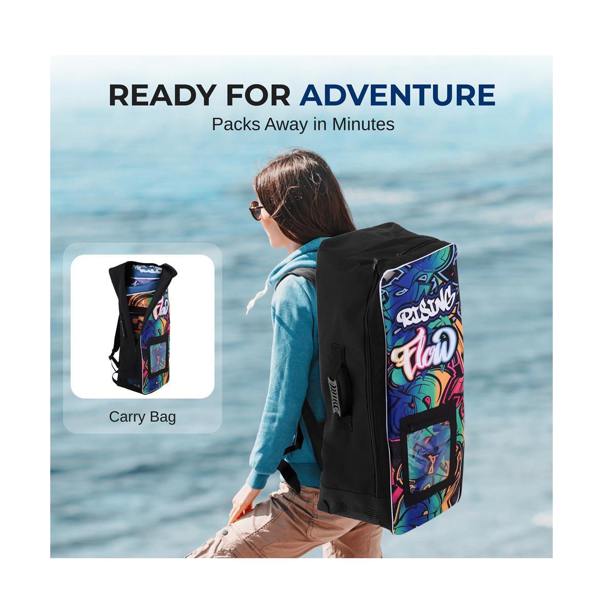 SereneLife Rising Flow Stand-Up Paddle-Board (Sup) with Waterproof Mobile Phone Case, 10'6