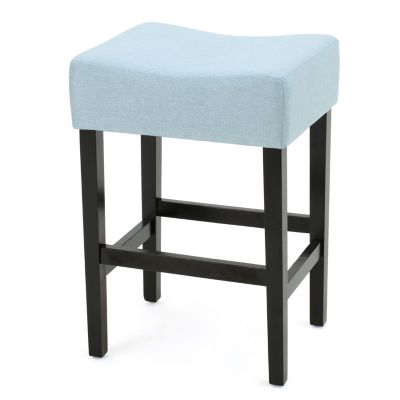 Set Of 2, 26.75" Backless Leather Counter Height Barstool
