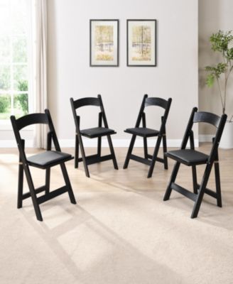 Streamdale 4-Pack Foldable Dining Chairs with Cushions