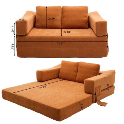 Streamdale Minimalist Sofa Bed Foldable, Convertible & Removable