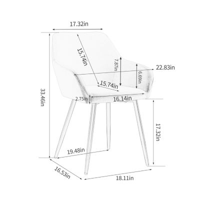  Modern Accent Arm Chairs, Set of 2