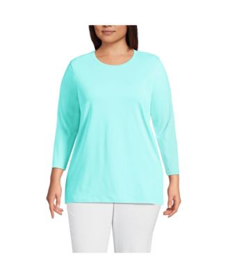 Plus Size 3/4 Sleeve Cotton Supima Tunic