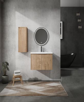 30" Wall-Mounted Vanity w/ Sink and Cabinet