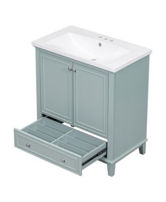 30" Bathroom Vanity Combo Sink, Cabinet, Doors, Drawer