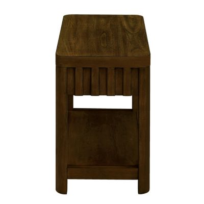 Farmhouse End Table with Storage & Solid Legs