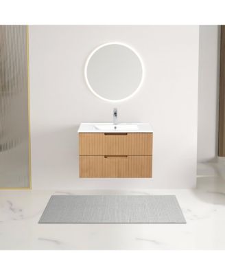 Streamdale 30" Wall-Mounted Vanity with Ceramic Sink and Drawers